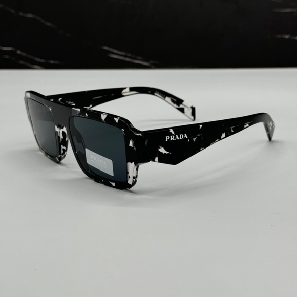 NEW PR A05S 15O70B PRADA BLACK GREY SQUARE SPR A05 15O70B UNISEX SUNGLASSES - Picture 5 of 10